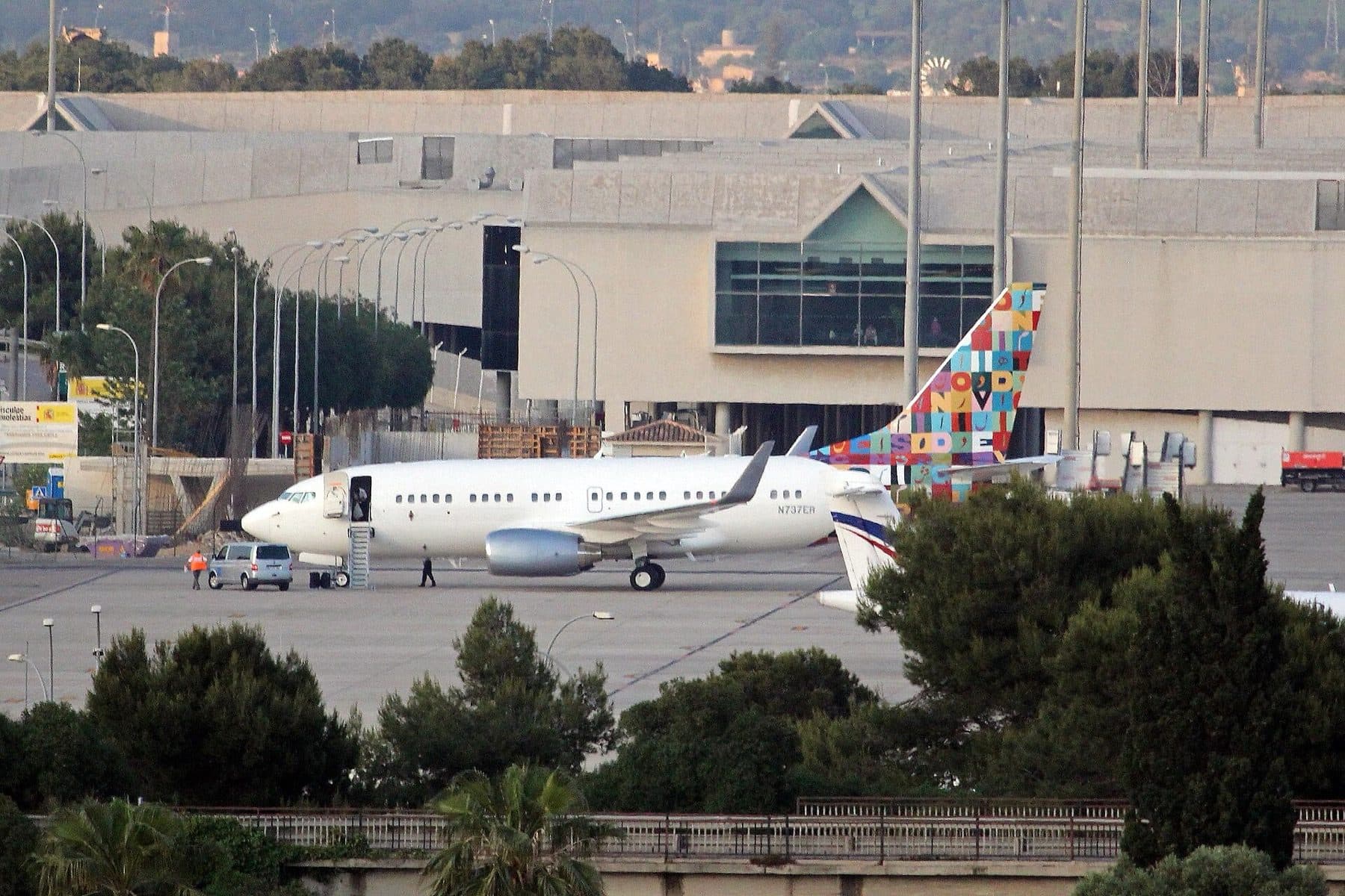 Boeing BBJ on the apron at Palma
