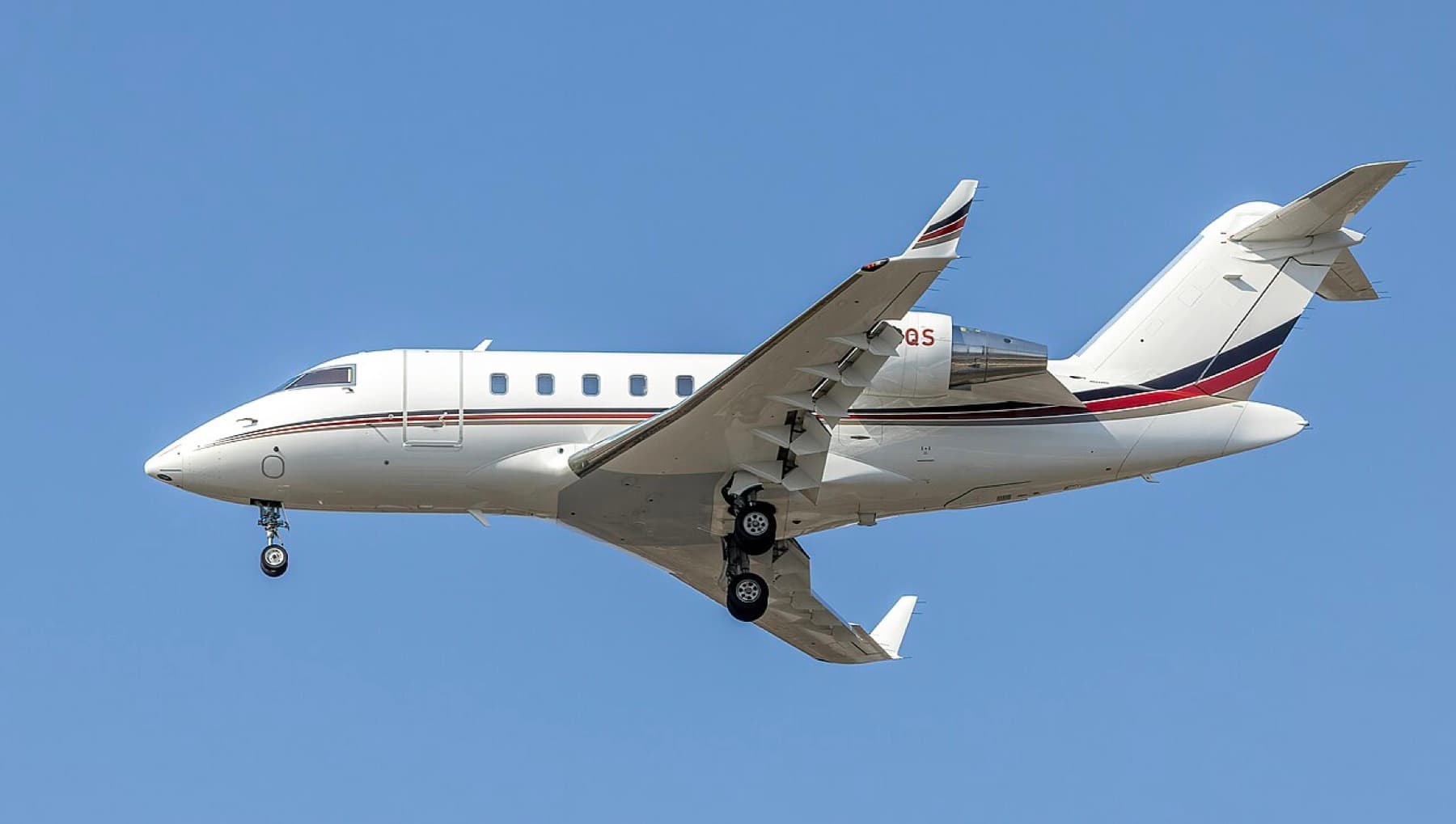 Challenger 650 in flight, representative aircraft