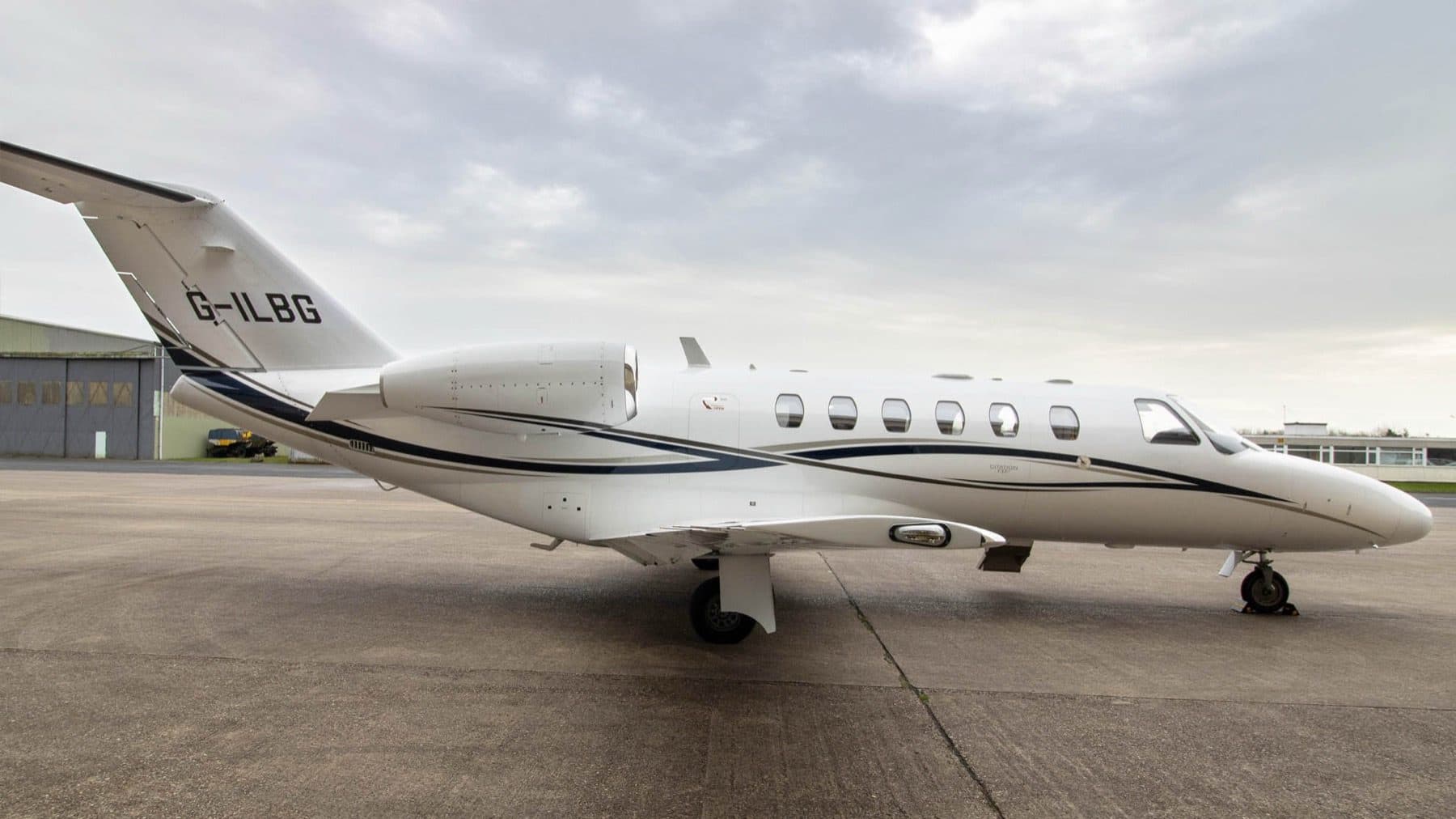 Cessna Citation CJ2+ G-ILBG side profile