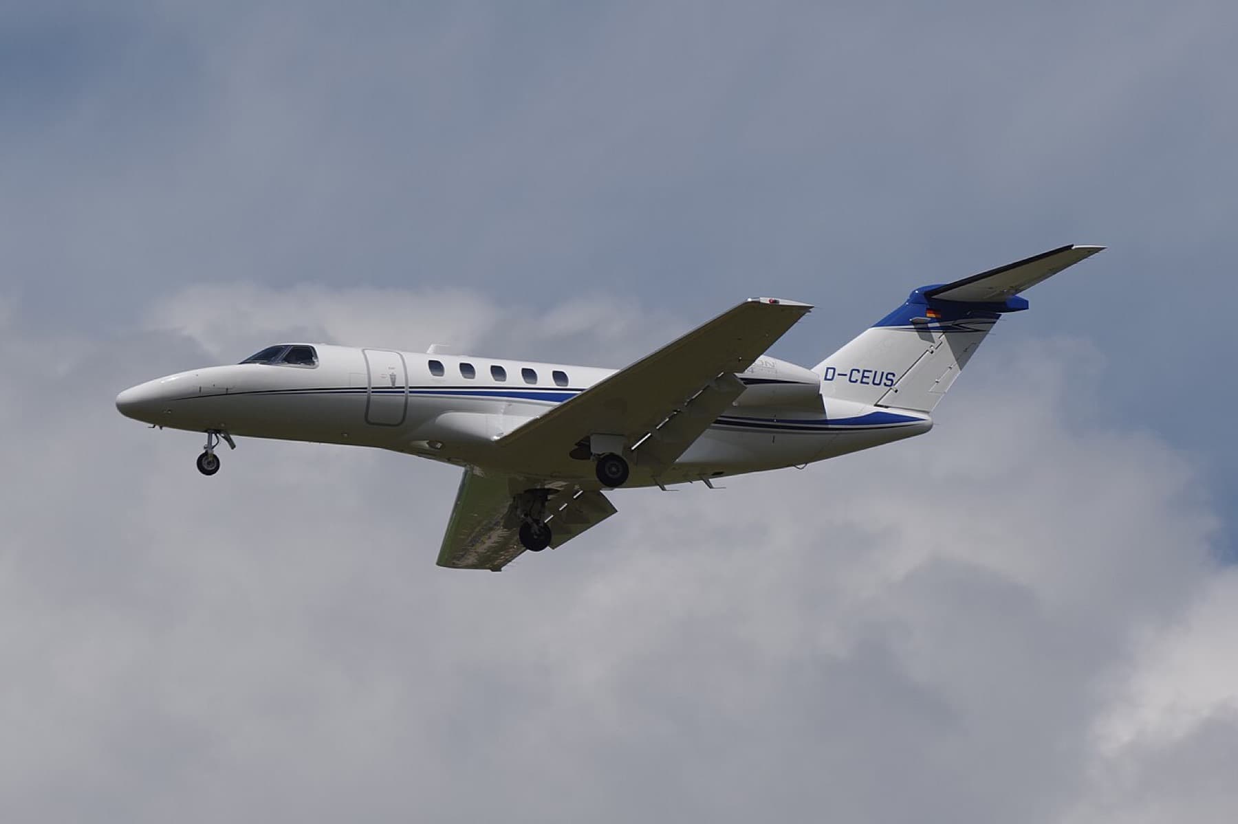 Citation CJ4 in flight, representative aircraft